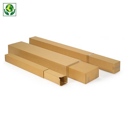 Caisse carton brune télescopique, 150 x 150 x 1500-2500 mm - 1