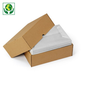 Caisse carton brune télescopique renforcée, simple cannelure, DIN A3