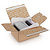 Caisse carton brune à montage instantané et fermeture adhésive "aller-retour" imprimée "Merci" - 2