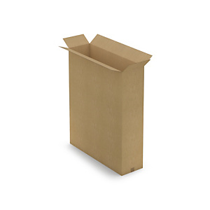 Caisse carton brune pour produit plat simple cannelure 100x30x120 cm