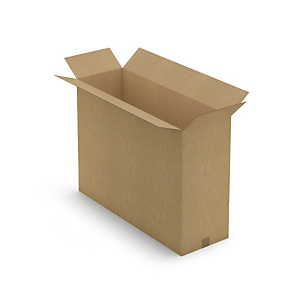 Caisse carton brune pour produit plat simple cannelure 90x30x65 cm