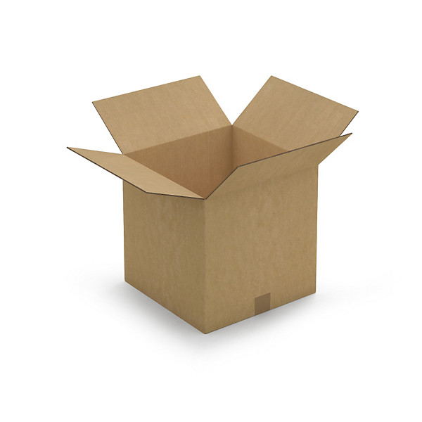 Caisse carton brune RAJA, double cannelure, 350 x 350 x 350 mm - 1