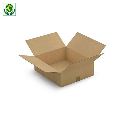 Caisse carton brune RAJA, simple cannelure, 450 x 400 x 150 mm - 1