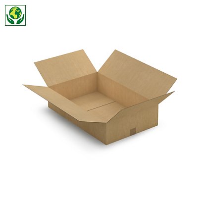 Caisse carton brune RAJA, simple cannelure, 700 x 450 x 160 mm - 1