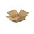 Caisse carton brune simple cannelure à base carrée RAJA 40x40x10 cm - 1