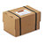 Caisse carton brune simple cannelure à base carrée RAJA 50x50x20 cm - 2