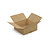 Caisse carton brune simple cannelure à base carrée RAJA 50x50x20 cm - 1