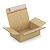 Caisse carton brune simple cannelure montage instantané fermeture adhésive 21,5x15,5x11 cm, lot de 20 - 1