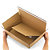 Caisse carton brune simple cannelure montage instantané fermeture adhésive 23x16x8 cm, lot de 20 - 6