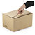 Caisse carton brune simple cannelure à montage instantané et fermeture adhésive intérieur blanc - 5