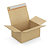 Caisse carton brune simple cannelure montage instantané fermeture adhésive RAJA 34,5x25,5x13 cm - 1