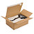 Caisse carton brune simple cannelure montage instantané fermeture adhésive RAJA 34,5x25,5x13 cm - 2