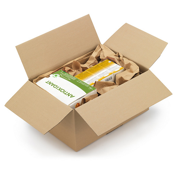 Caisse carton brune simple cannelure à montage instantané RAJA 20x10x10 cm - 1