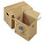 Caisse carton brune simple cannelure de déménagement à poignées RAJA - 1