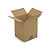 Caisse carton brune simple cannelure RAJA 20x20x25 cm - 1
