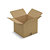 Caisse carton brune simple cannelure RAJA 30x30x25 cm - 1