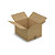 Caisse carton brune simple cannelure RAJA 32x25x18 cm - 1