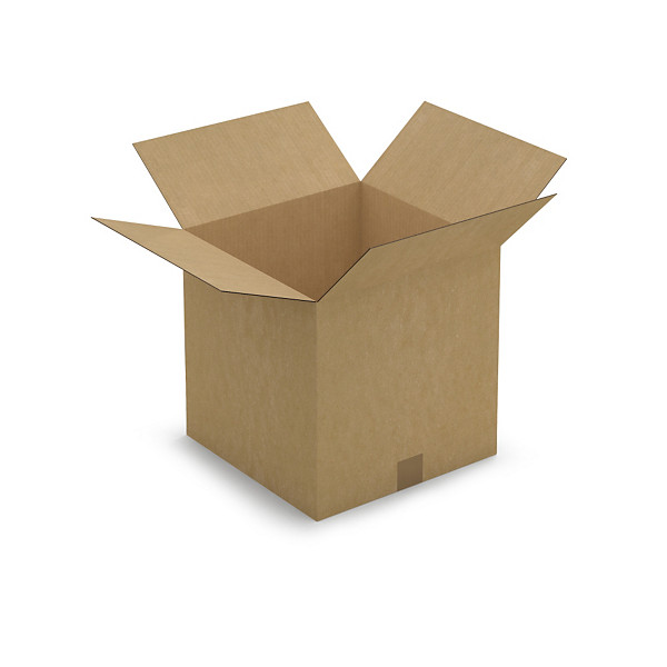 Caisse carton brune simple cannelure RAJA 35x35x35 cm - 1