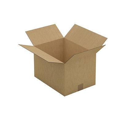 Caisse carton brune simple cannelure RAJA 38,5x28,5x25 cm, lot de 25