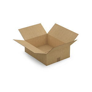 Caisse carton brune simple cannelure RAJA 45x35x15 cm