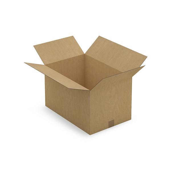 Caisse carton brune simple cannelure RAJA 54x36x32 cm - 1