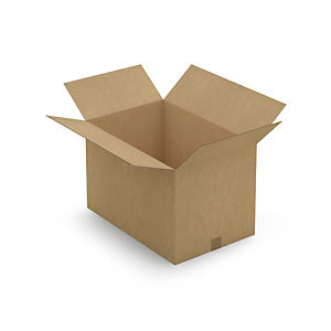 Caisse carton brune simple cannelure RAJA 59x39x38 cm