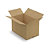 Caisse carton brune simple cannelure RAJA 80x50x50 cm - 1