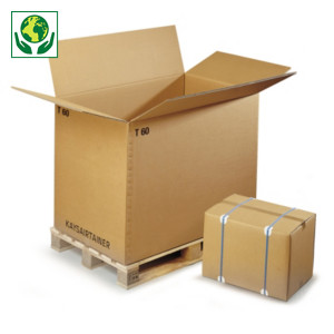 Caisse carton brune triple cannelure de 104 à 119 cm de long Raja Caisse carton brune triple cannelure de 104 à 119 cm de long Raja