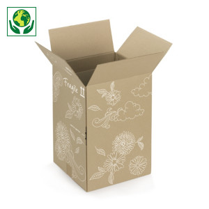 Caisse carton avec calage intégré
pour bouquet