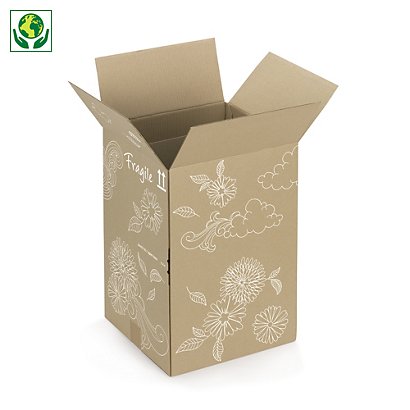 Caisse carton avec calage intégré
pour bouquet - 1