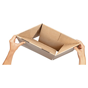 Caisse carton avec fond automatique RAJA, simple cannelure Caisse carton avec fond automatique RAJA, simple cannelure
