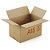 Caisse carton Galia A16 simple cannelure avec rabats 30x20x12,5 cm - 2