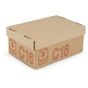 Caisse carton Galia brune simple cannelure renforcée 30x20x12,5 cm