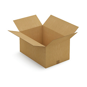 Caisse carton Galia double cannelure avec rabats 60x40x30 cm Caisse carton Galia double cannelure avec rabats 60x40x30 cm