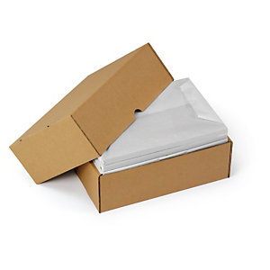 Caisse carton télescopique brune/blanche simple cannelure formats A4/A4+