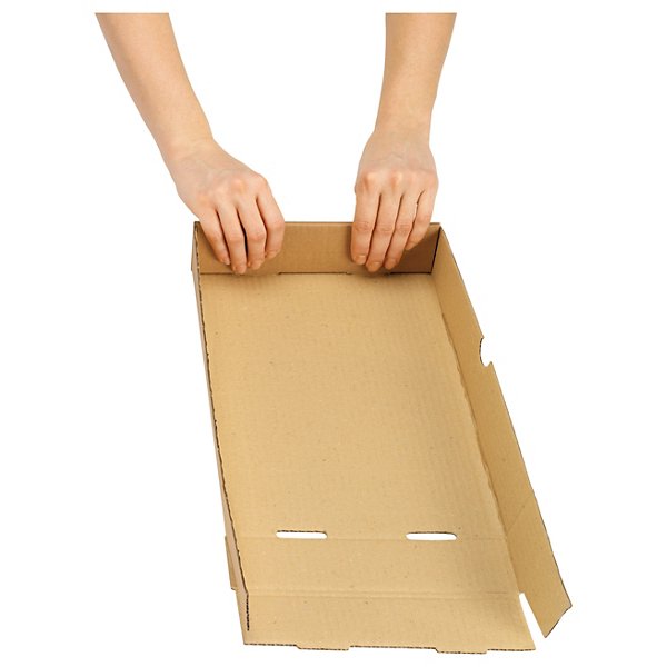 Caisse carton télescopique brune/blanche simple cannelure formats A4/A4+ - 4