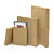 Caisse carton télescopique pour produit plat brune double cannelure 100x18x130 cm - 2