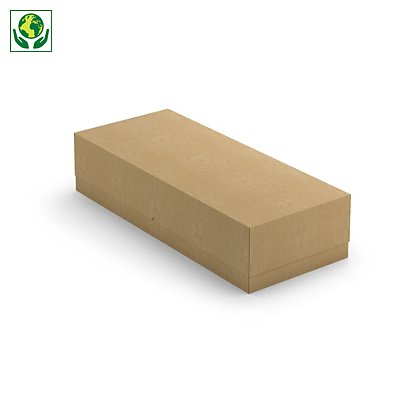 Caisse carton télescopique simple cannelure à montage instantané 120x50x20/35 cm - 1