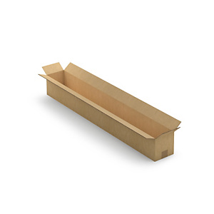 Caisse carton longue double cannelure à grande ouverture RAJA 120x15x15 cm