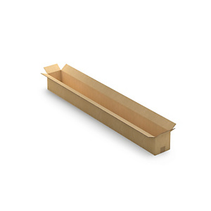 Caisse carton longue double cannelure à grande ouverture RAJA 150x15x15 cm