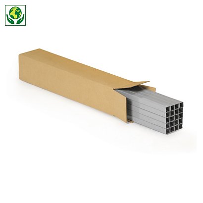 Caisse carton longue double cannelure longueur 60 à 150 cm RAJA 100x30x30 cm - 1