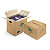 Caisse carton de déménagement double cannelure avec poignées et montage rapide RAJA 44x34x48 cm - 1
