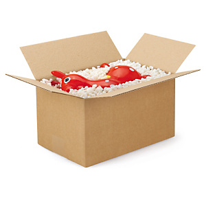 Caisse carton palettisable brune simple cannelure RAJA - adaptée palette 100x120 cm