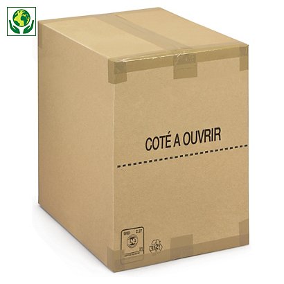 Caisse carton picking simple cannelure 59x29x38,5 cm - 1