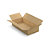 Caisse carton plate brune simple cannelure RAJA 100x50x20 cm - 1