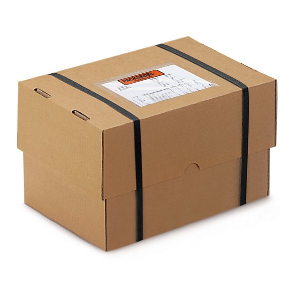 Caisse carton plate brune simple cannelure RAJA 50x30x15 cm - 2