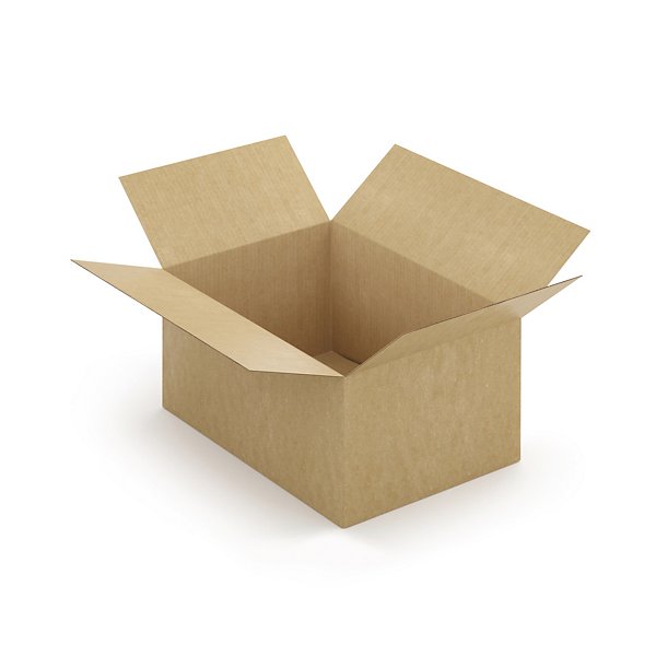Caisse carton plate brune simple cannelure RAJA 50x30x15 cm - 5