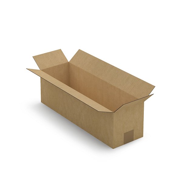 Caisse carton plate brune simple cannelure RAJA 50x30x15 cm - 4