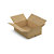 Caisse carton plate brune simple cannelure RAJA 65x45x20 cm - 1