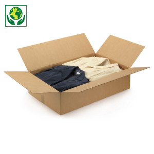 Caisse carton plate brune simple cannelure Raja Caisse carton plate brune simple cannelure Raja